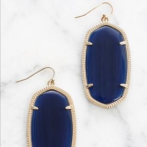 Kendra Scott Danielle Navy Cat Earrings